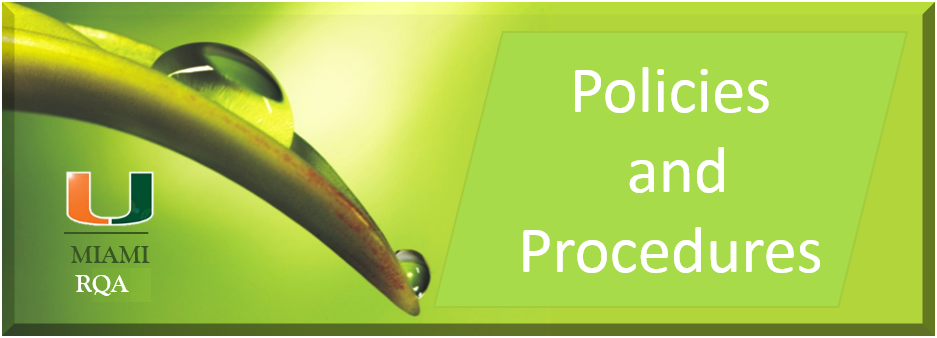 um rcqa policies and procedures